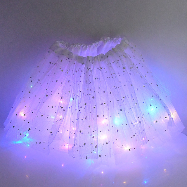 LED kjol ljuslila